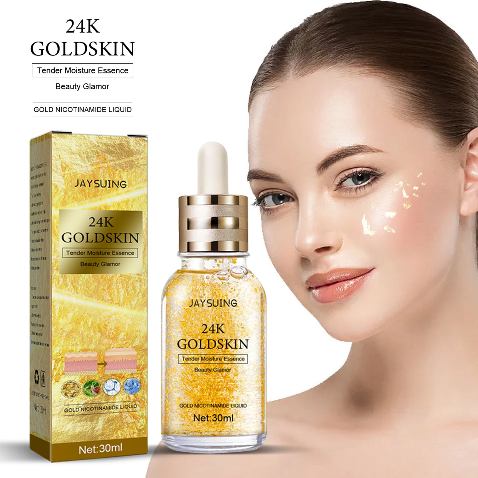 24K Gold Collagen Protein Lifting Essence | Firming & Brightening Skin Serum (30ml)