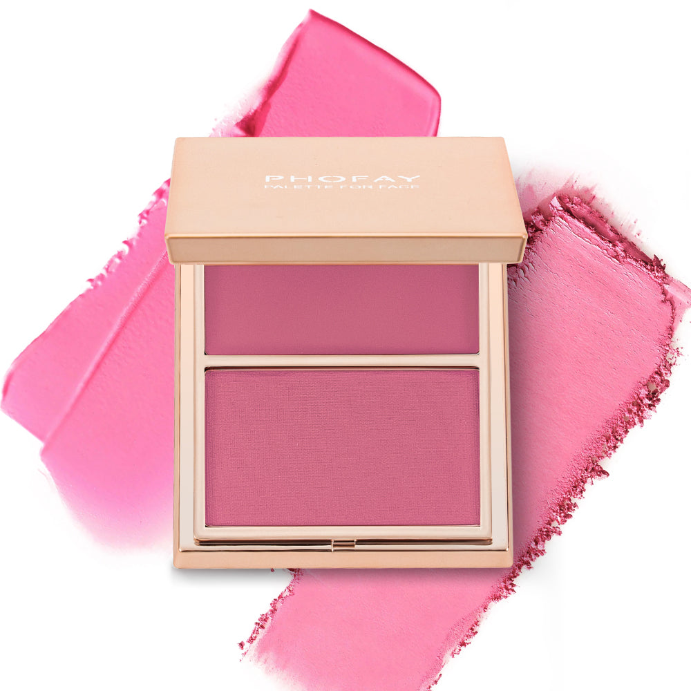 PHOFAY Double-Take Cream & Powder Blush Duo – Smooth, Weightless Finish (6.5g)
