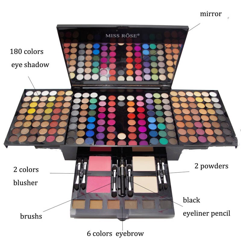 Piano-Style 180-Colour Makeup Palette