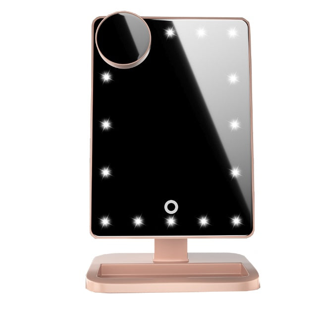 LED Touch Makeup Mirror with Bluetooth & 10× Magnification