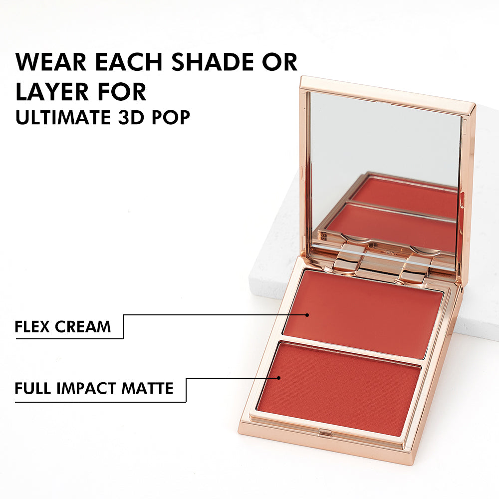 PHOFAY Double-Take Cream & Powder Blush Duo – Smooth, Weightless Finish (6.5g)