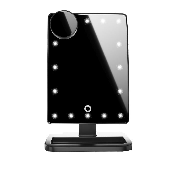 LED Touch Makeup Mirror with Bluetooth & 10× Magnification
