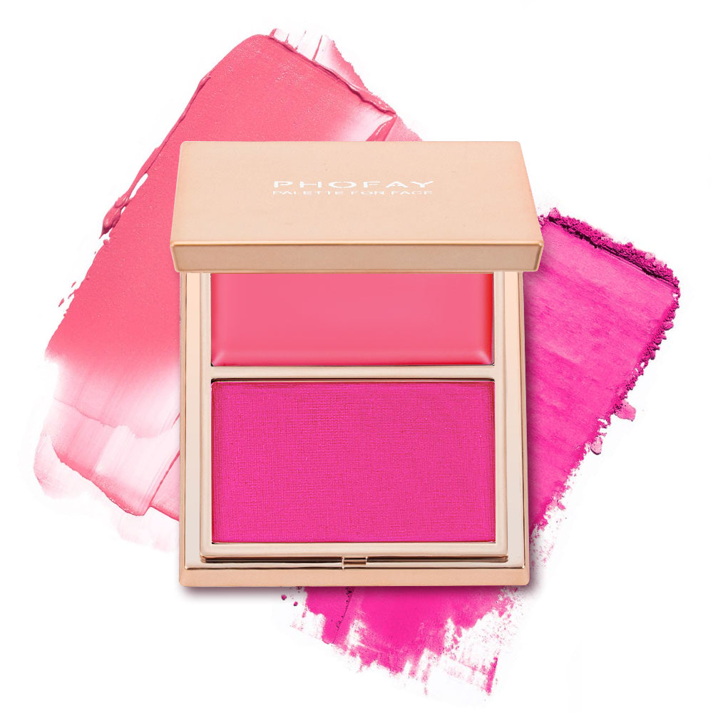 PHOFAY Double-Take Cream & Powder Blush Duo – Smooth, Weightless Finish (6.5g)