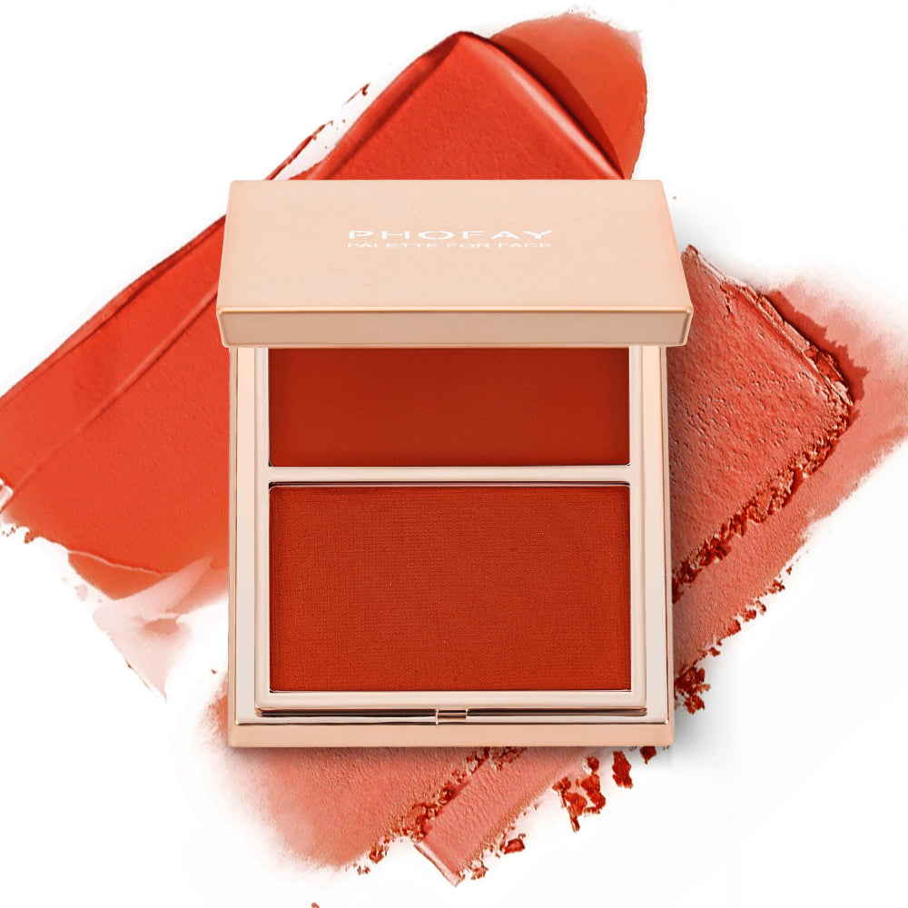 PHOFAY Double-Take Cream & Powder Blush Duo – Smooth, Weightless Finish (6.5g)