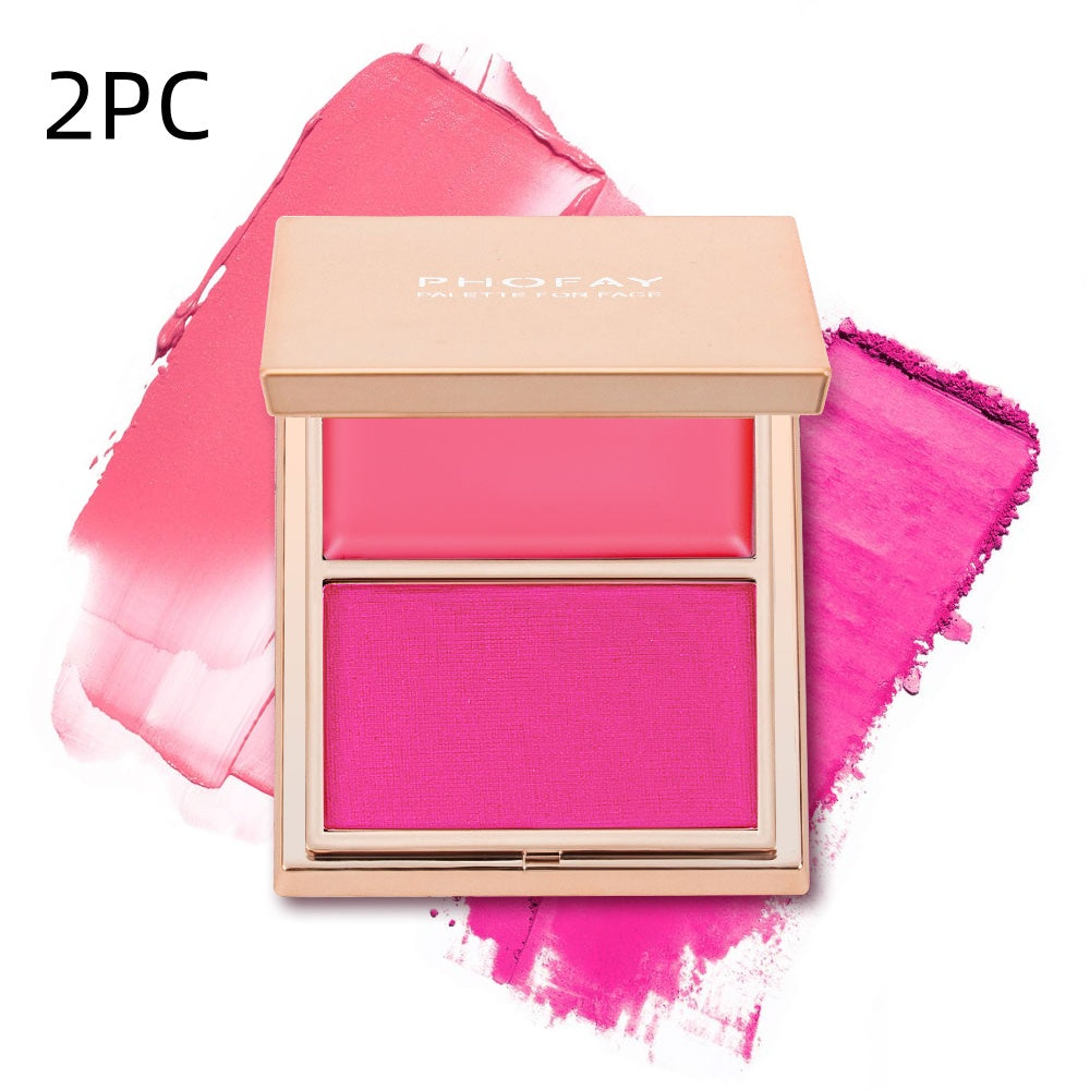 PHOFAY Double-Take Cream & Powder Blush Duo – Smooth, Weightless Finish (6.5g)