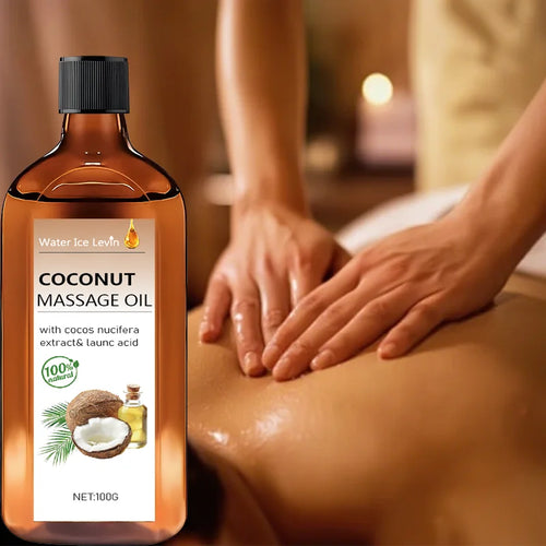 100% Natural Coconut & Lemongrass Massage Oil | Non-Greasy Hydration & Glow Ritual