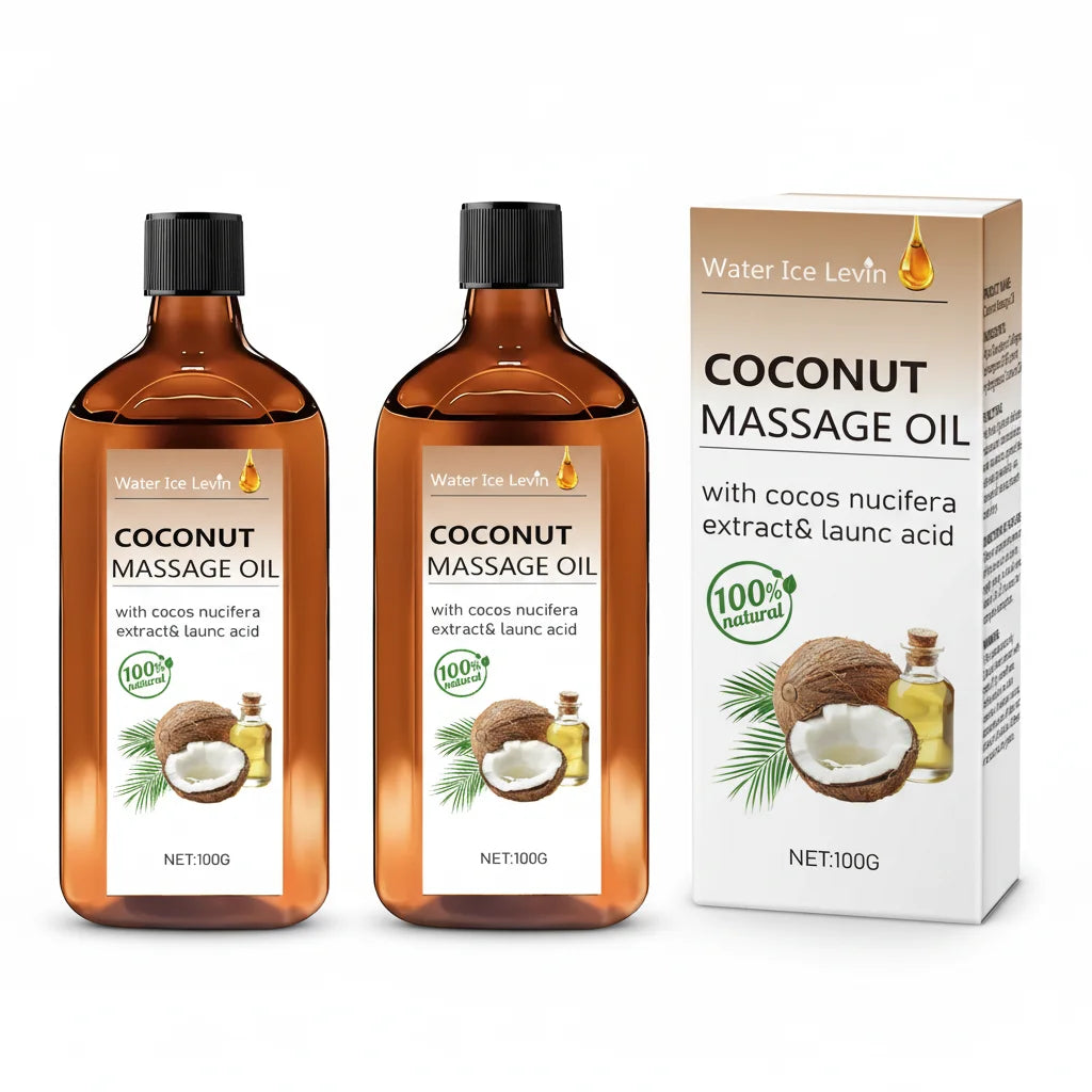 100% Natural Coconut & Lemongrass Massage Oil | Non-Greasy Hydration & Glow Ritual