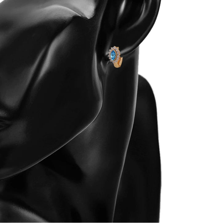 Elegant Crystal Drop Earrings for Women | Geometric Design