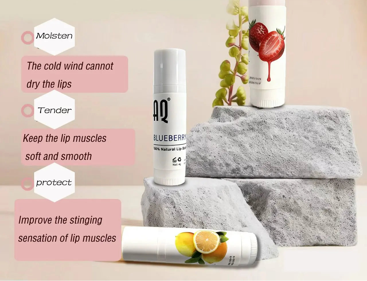 Fruit-Infused Deep Moisturising Lip Balm | Nourishing Vegan Lip Repair