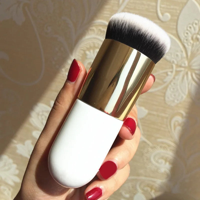 Chubby Flat Foundation Brush Professional Cream Makeup Brush with Soft Synthetic Bristles