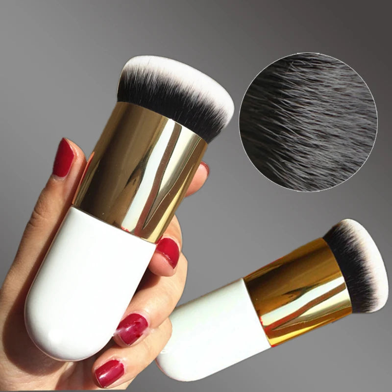 Chubby Flat Foundation Brush Professional Cream Makeup Brush with Soft Synthetic Bristles