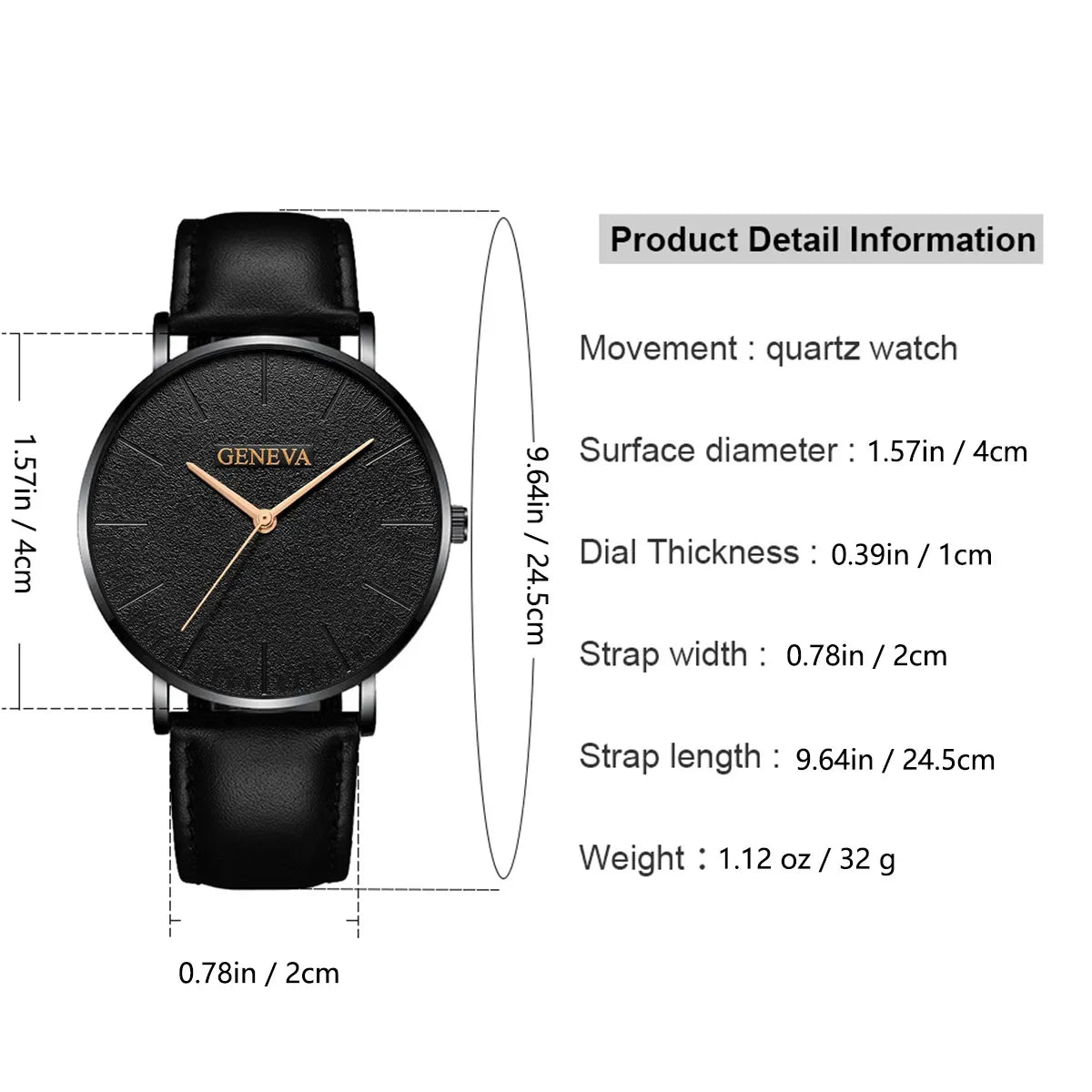 Men’s Luxury Quartz Watch & Bracelet Set – Brown Leather Strap | Smart Casual Business Style