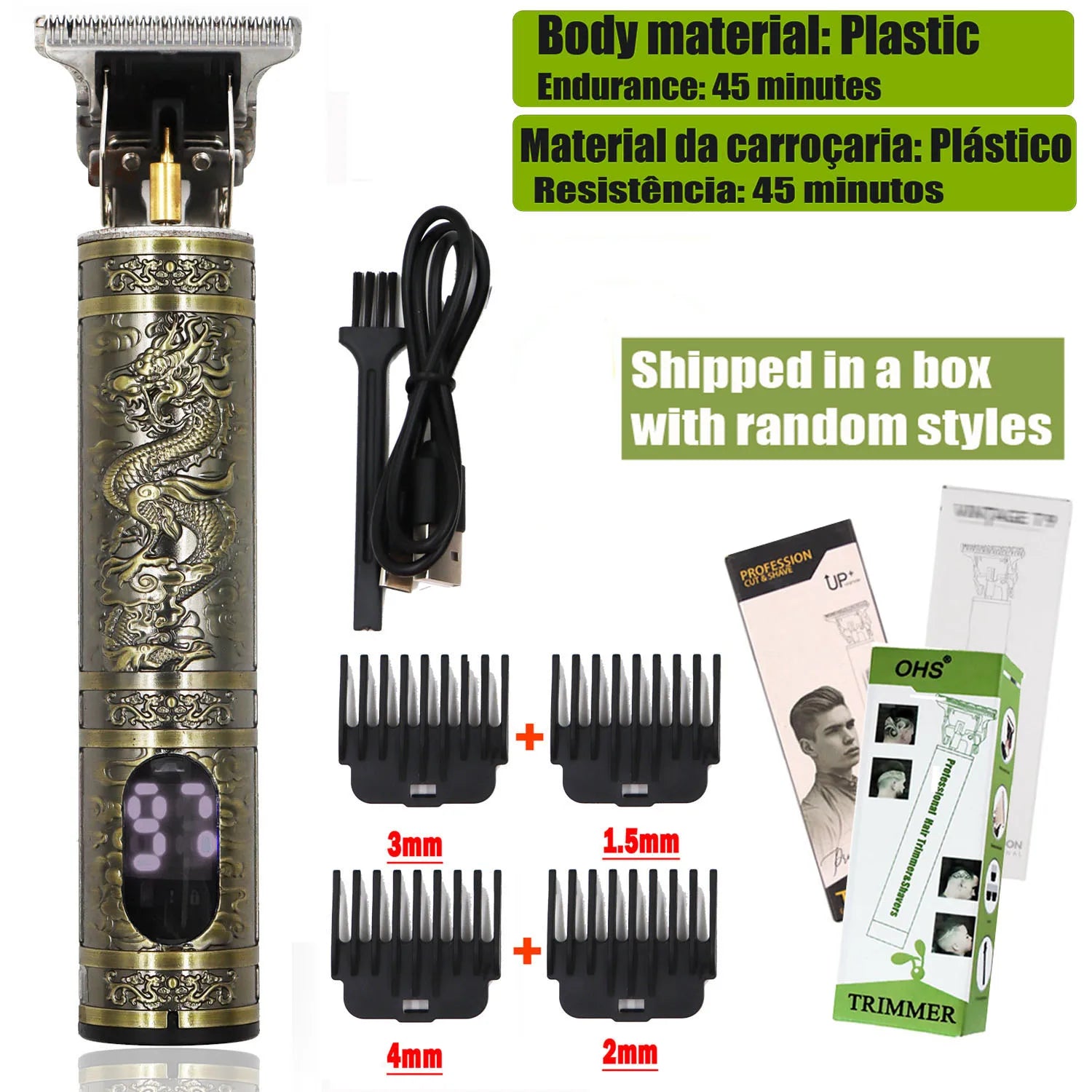 T9 Professional Hair Clipper & Beard Trimmer | Cordless 0mm Precision Barber Shaver