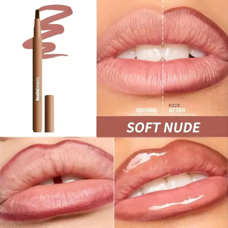 Velvet Nude & Brown Lip Liner Pencil – Matte Finish