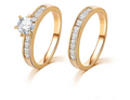 Gold-Plated Love Ring with Cubic Zirconia | Romantic Unisex Band