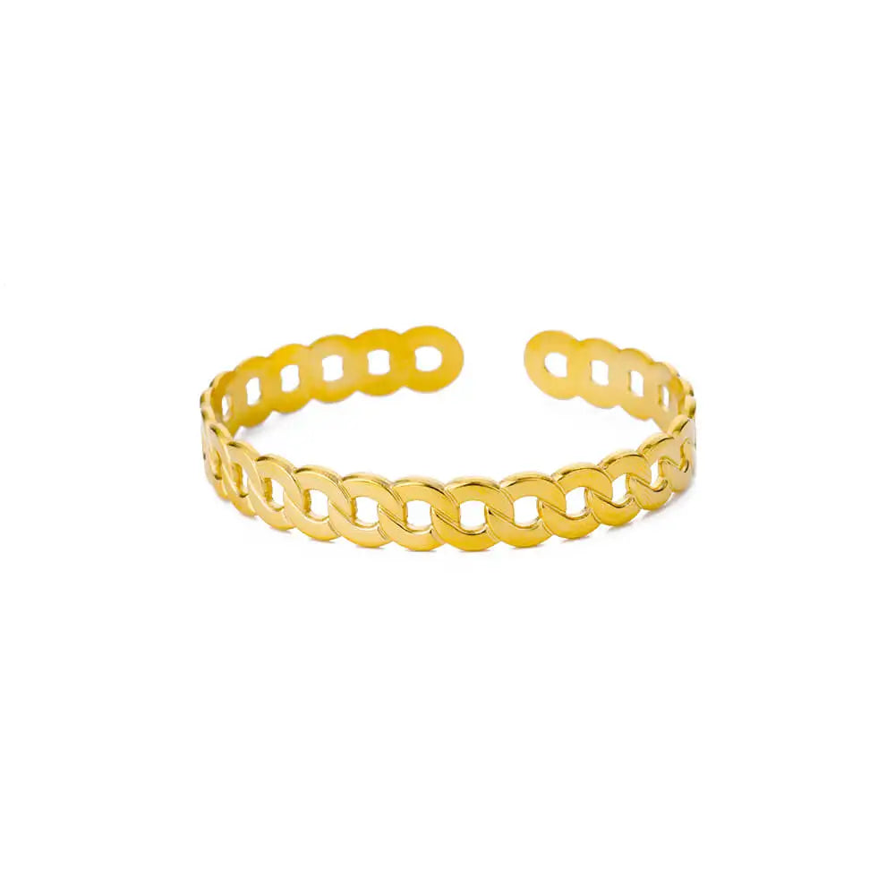 Gold Plated Stainless Steel Multi | Layer Bangle Bracelet for Women