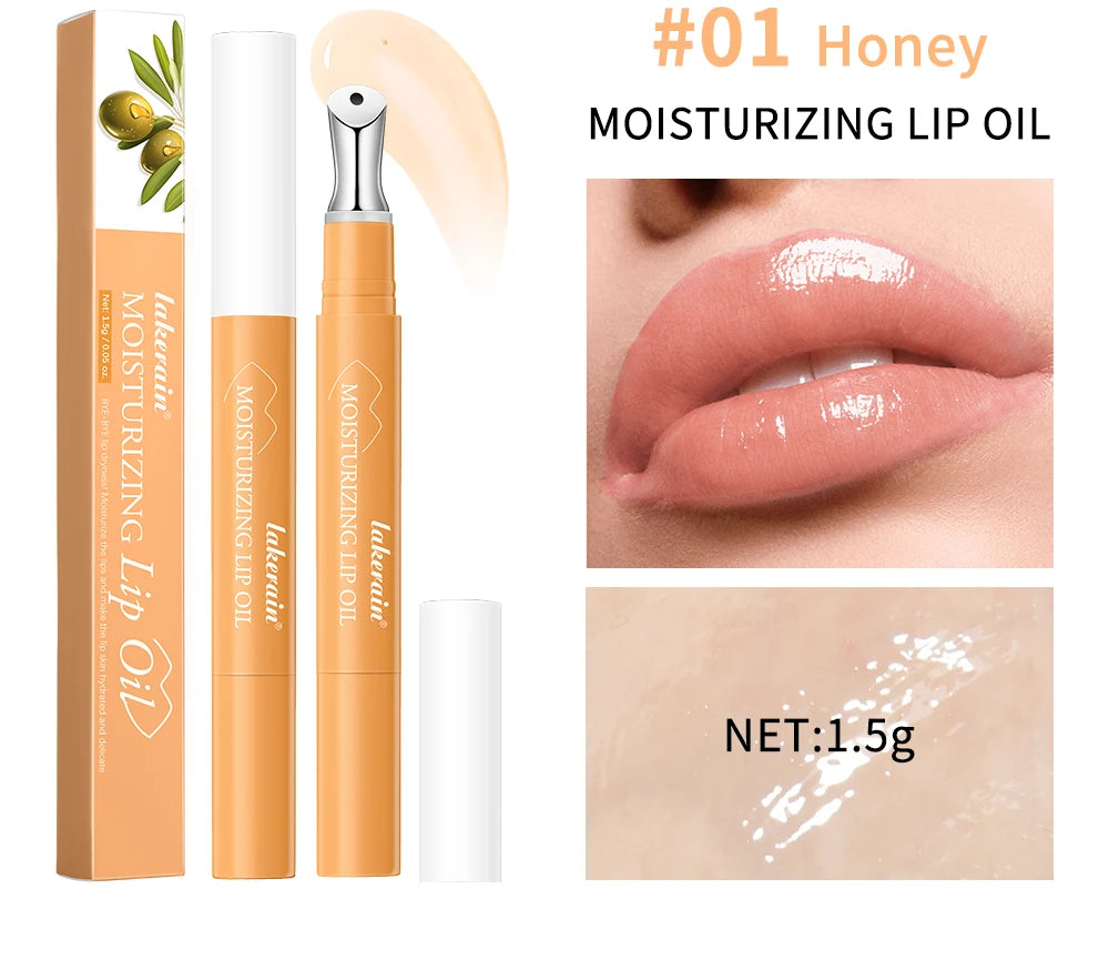 Lakerain Moisturizing Lip Oil | Brightening, Nourishing & Repair Lip Balm Serum (1.5g)