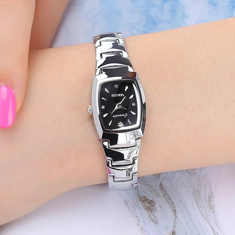 Elegant Rose Gold Quartz Watch for Women | Tungsten Steel Bracelet