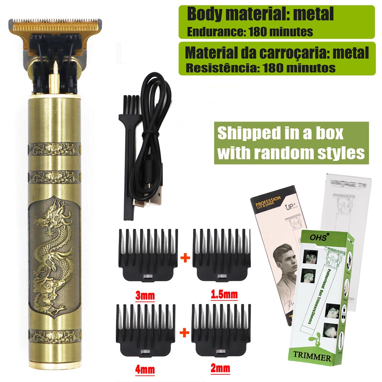 T9 Professional Hair Clipper & Beard Trimmer | Cordless 0mm Precision Barber Shaver