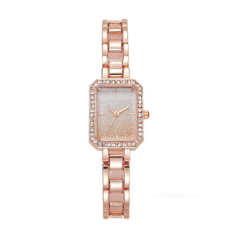 Luxury Square Crystal Women’s Quartz Watch | Minimalist Stainless Steel Bracelet Timepiece