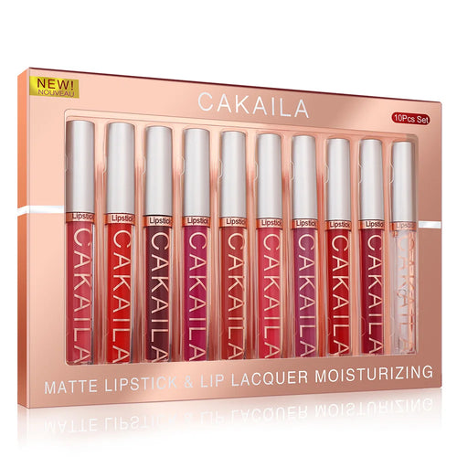 10-Piece Nude Matte Liquid Lipstick Set