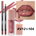 2-Piece Velvet Matte Lip Liner Set – Red & Brown Shades