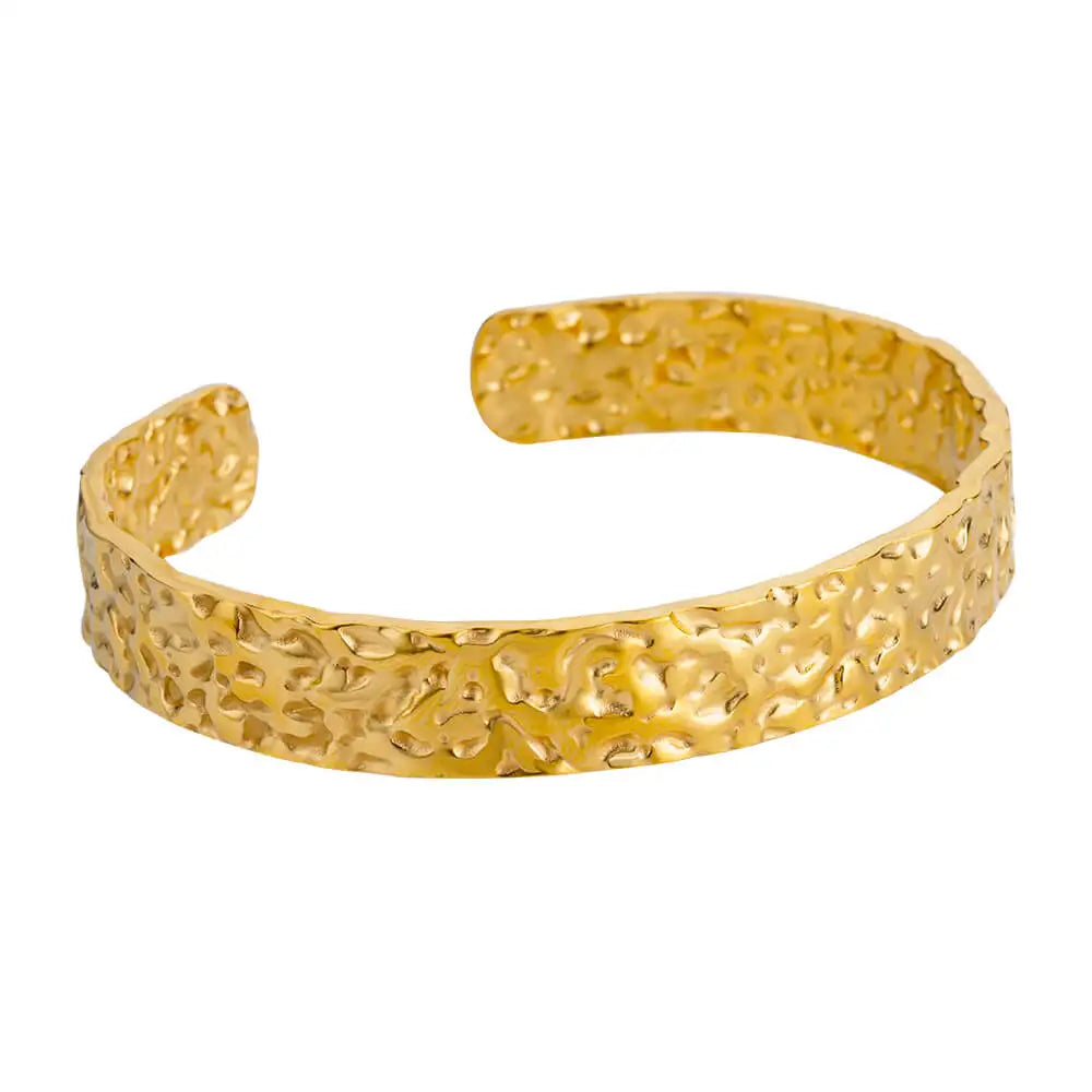 Gold Plated Stainless Steel Multi | Layer Bangle Bracelet for Women