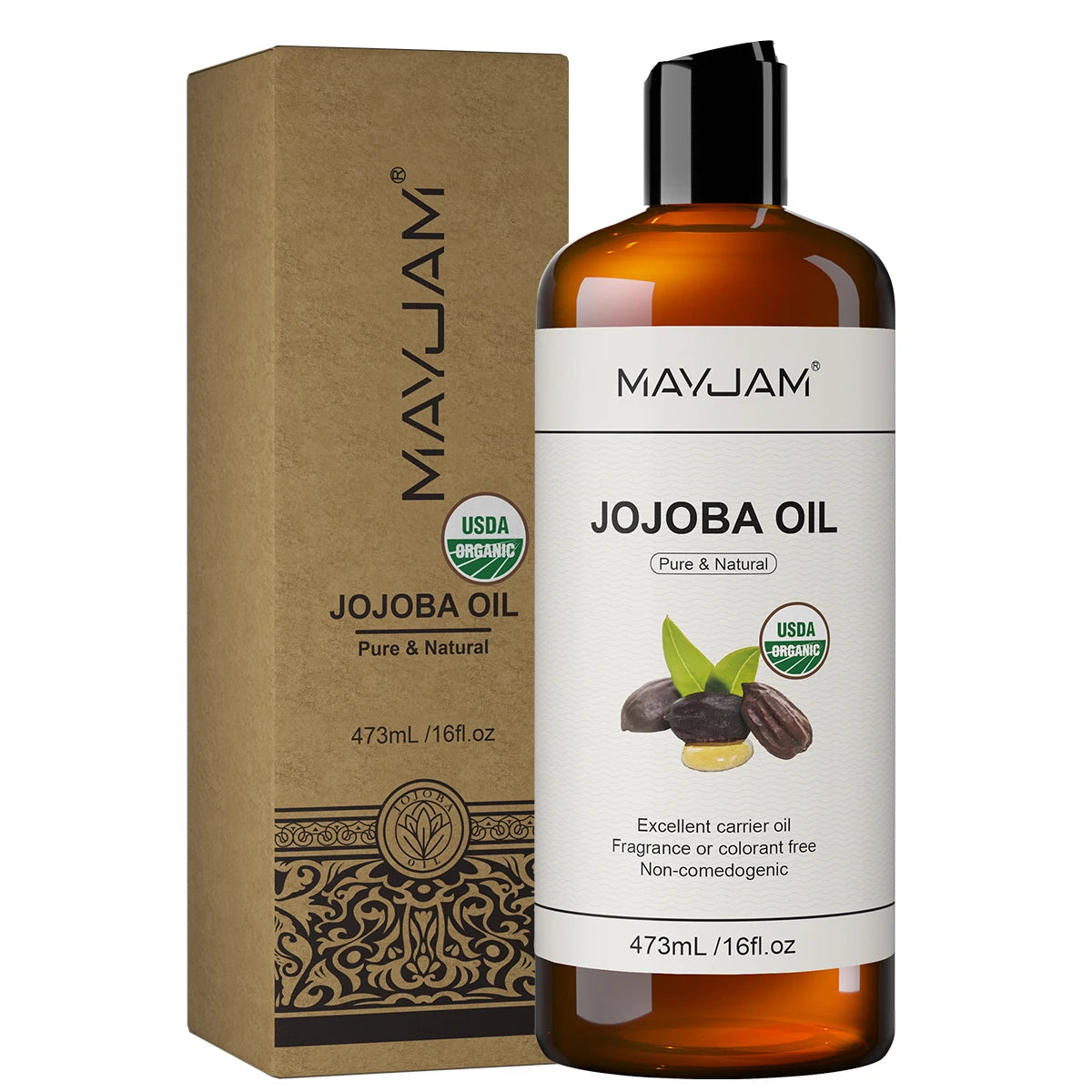 USDA Organic Sunflower Seed & Sweet Almond Massage Oil | Cold-Pressed Moroccan Argan Blend for Skin & Hair