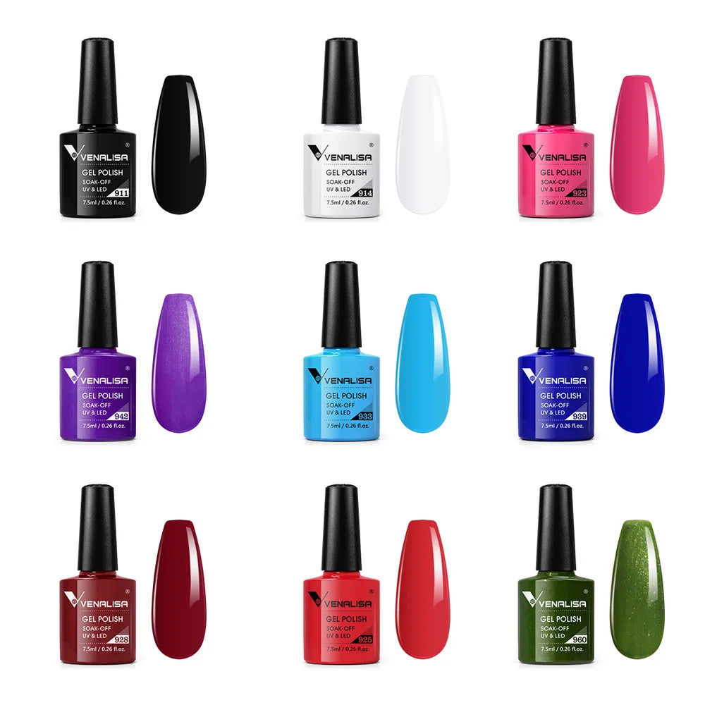 Soak-Off UV/LED Gel Nail Polish | High-Shine Full Coverage (7.5ml, 60 Shades)