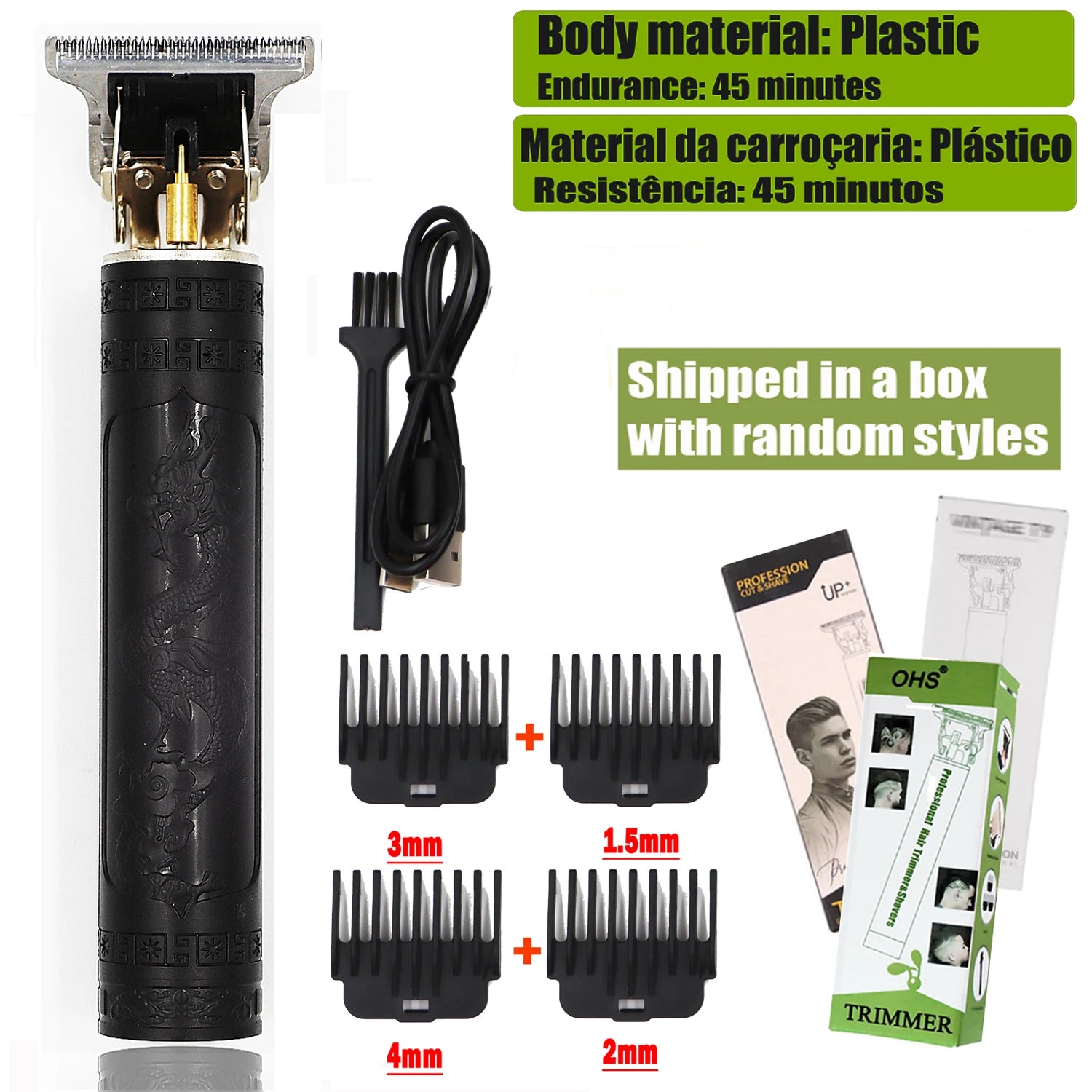 T9 Professional Hair Clipper & Beard Trimmer | Cordless 0mm Precision Barber Shaver
