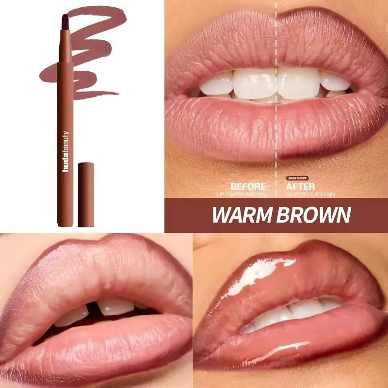 Velvet Nude & Brown Lip Liner Pencil – Matte Finish