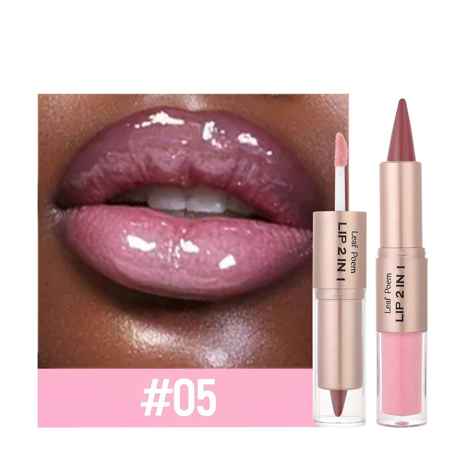 Velvet Matte Double-Ended Lipstick & Gloss | Hydrating Tint Plumper