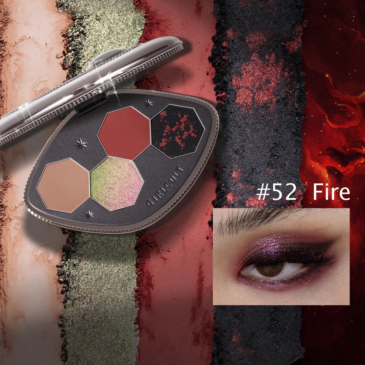 Girlcult Hallucination Eyeshadow Palette | Fine-Milled Luxury Quad with Dimensional Finish