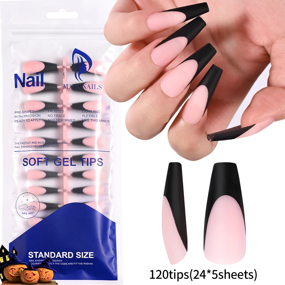 Light Pink Press-On Nails | 100pcs Short & Medium Square Full | Cover Nail Tips