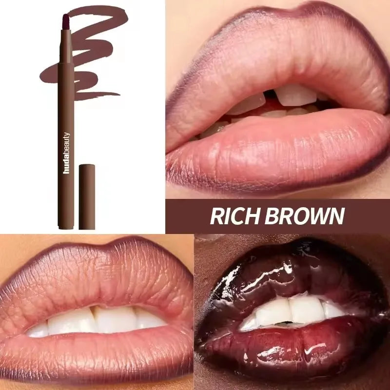 Velvet Nude & Brown Lip Liner Pencil – Matte Finish