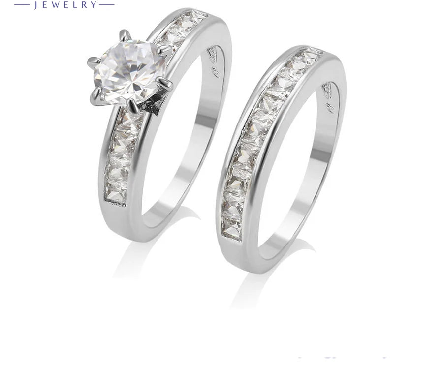 Gold-Plated Love Ring with Cubic Zirconia | Romantic Unisex Band