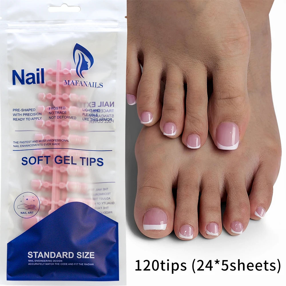 Light Pink Press-On Nails | 100pcs Short & Medium Square Full | Cover Nail Tips