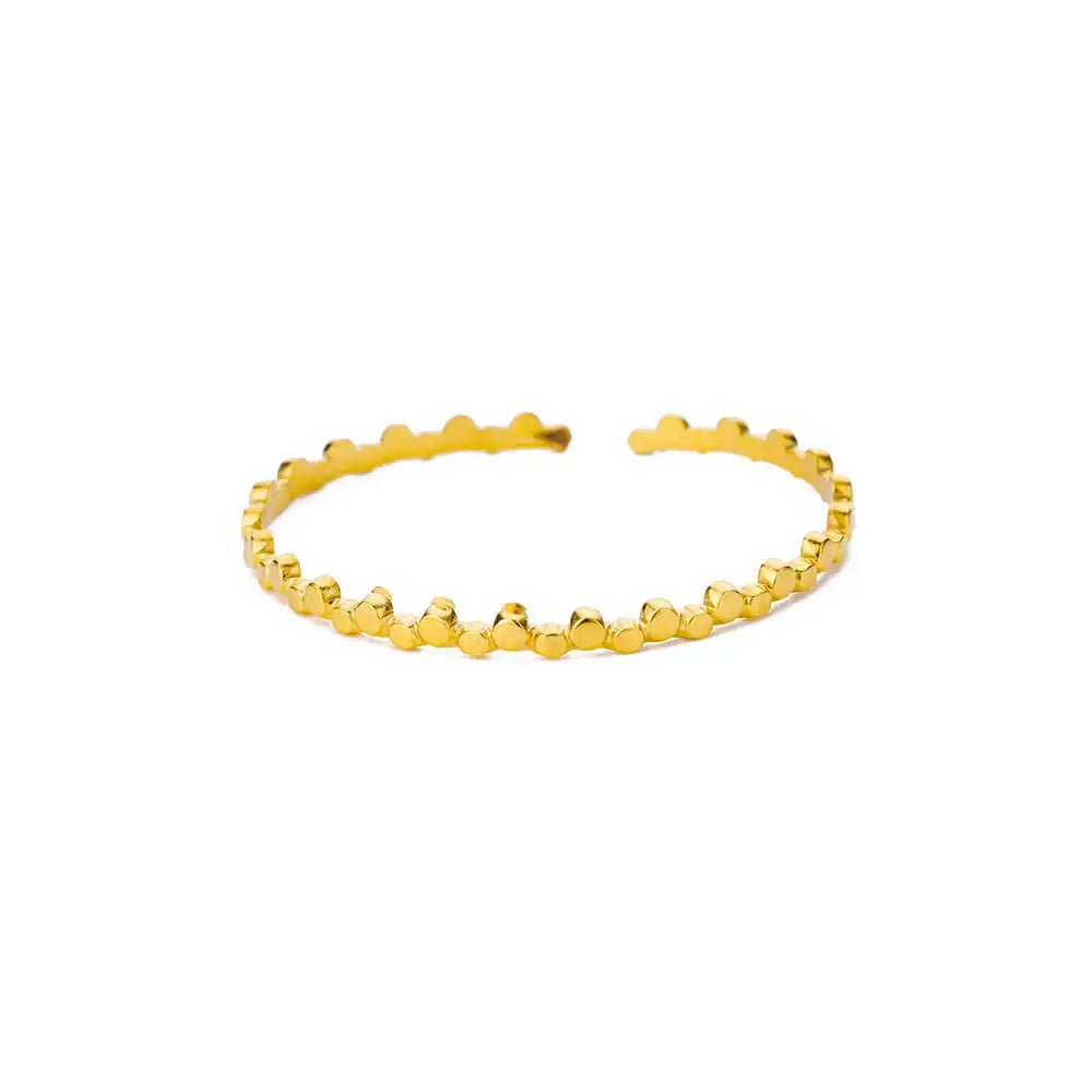 Gold Plated Stainless Steel Multi | Layer Bangle Bracelet for Women