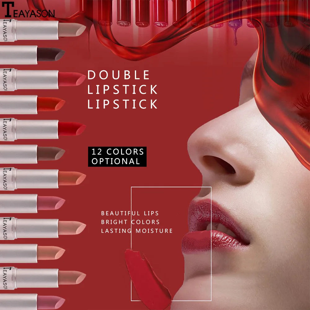 Velvet Matte Double-Ended Lipstick & Gloss | Hydrating Tint Plumper