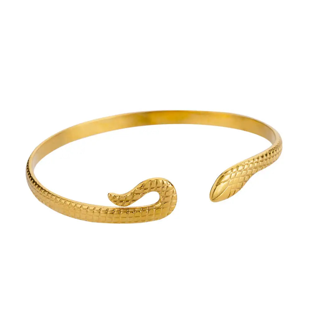 Gold Plated Stainless Steel Multi | Layer Bangle Bracelet for Women