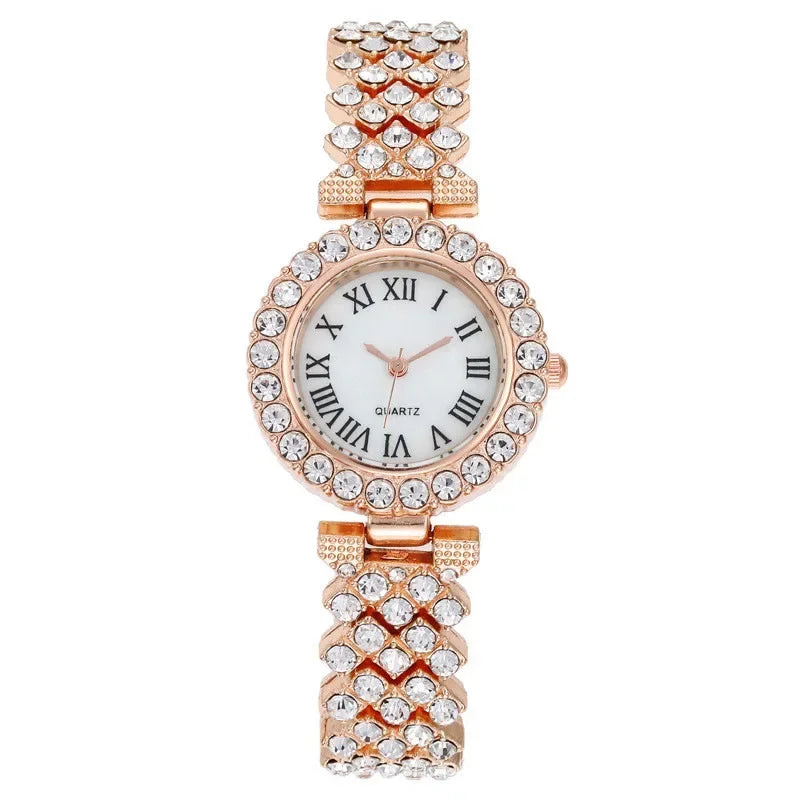 Women’s Quartz Watch & Bracelet Gift Set | 6-Piece Elegant Accessory Set