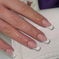 24-Piece Gradient French Ballerina Press-On Nails | Medium Coffin Shape
