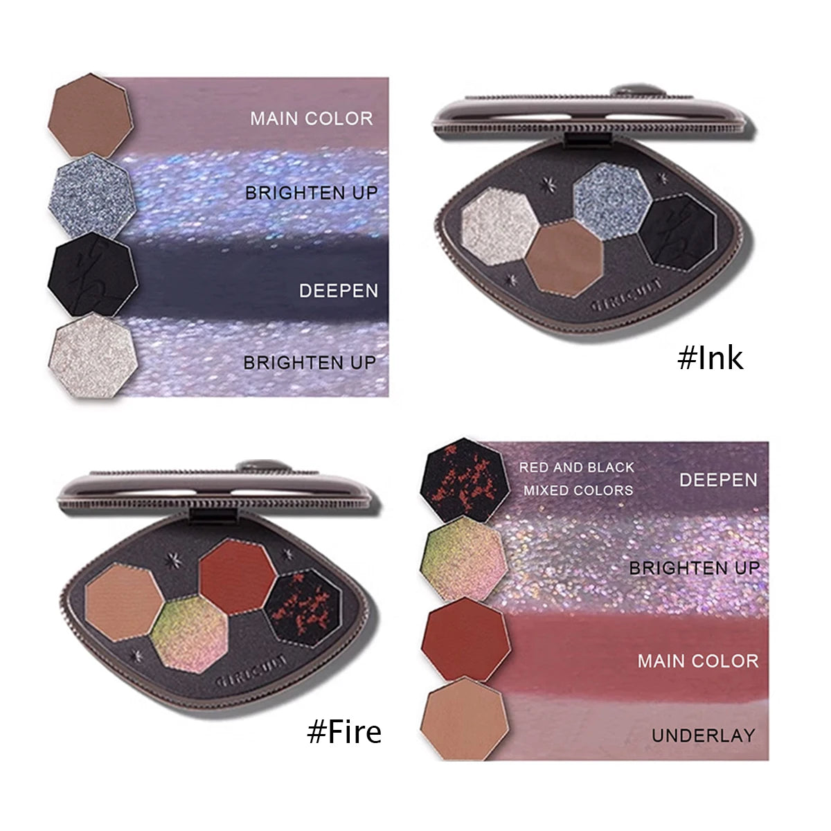 Girlcult Hallucination Eyeshadow Palette | Fine-Milled Luxury Quad with Dimensional Finish