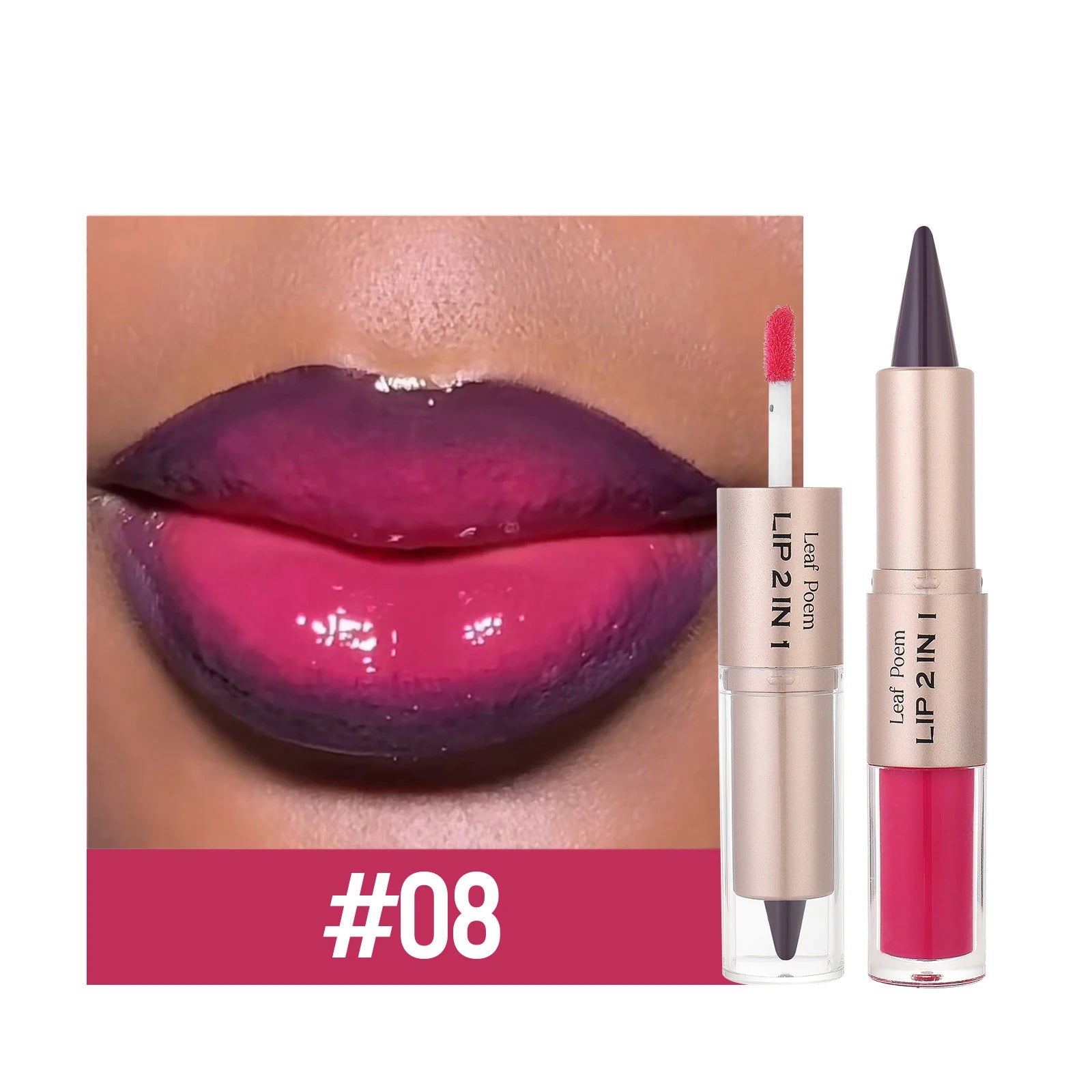 Velvet Matte Double-Ended Lipstick & Gloss | Hydrating Tint Plumper