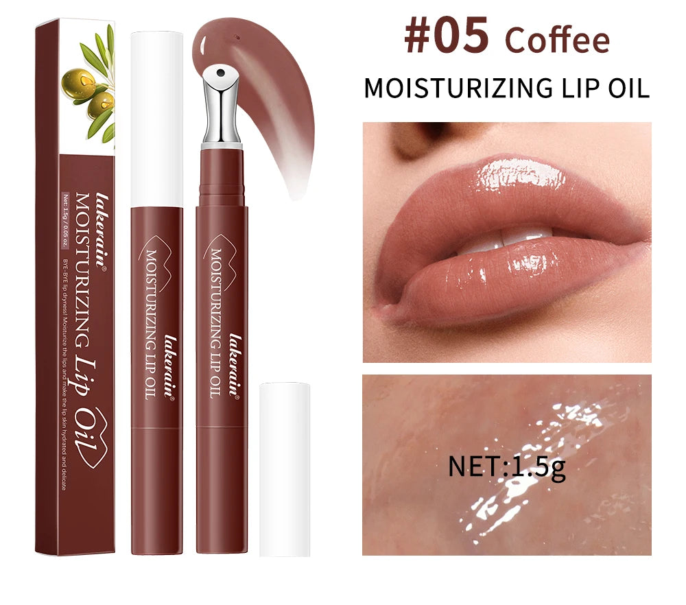 Lakerain Moisturizing Lip Oil | Brightening, Nourishing & Repair Lip Balm Serum (1.5g)
