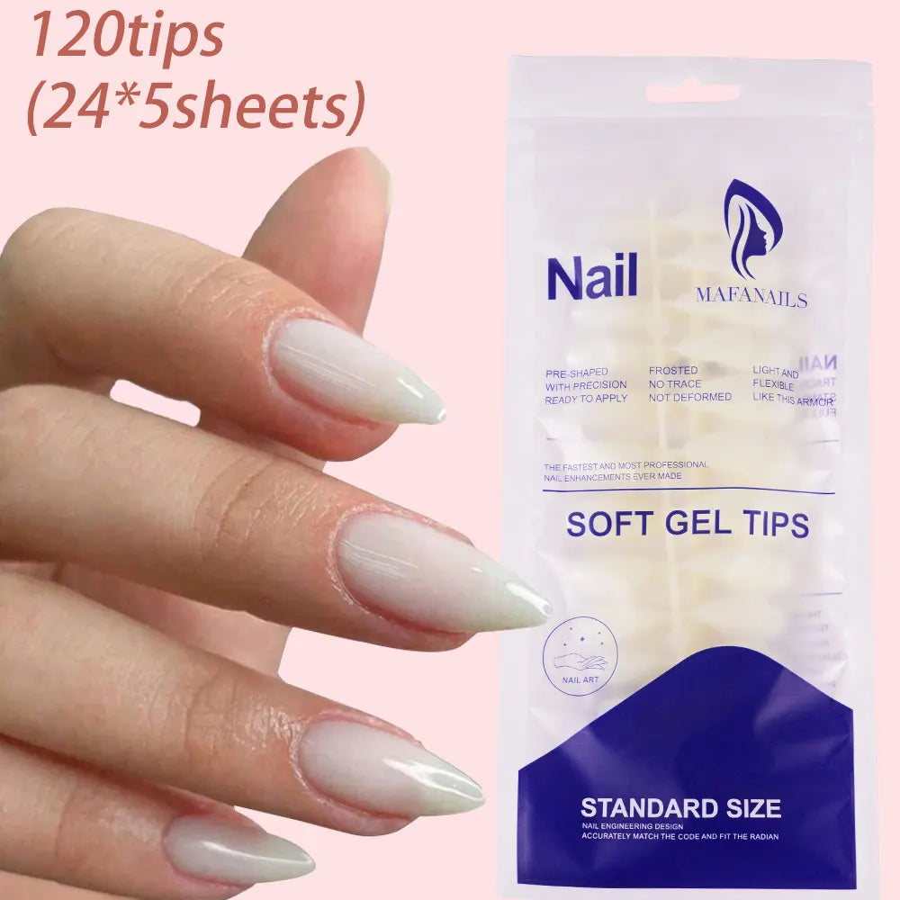 Light Pink Press-On Nails | 100pcs Short & Medium Square Full | Cover Nail Tips