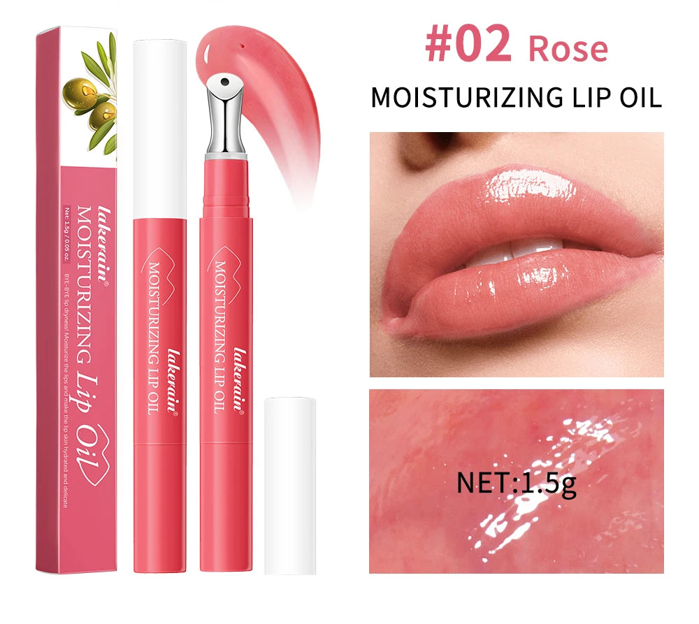 Lakerain Moisturizing Lip Oil | Brightening, Nourishing & Repair Lip Balm Serum (1.5g)