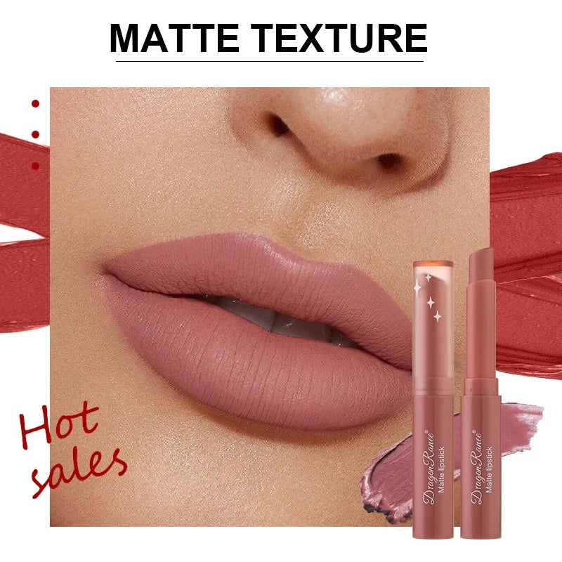 Nude Matte Lipstick Crayon Set (1–3 Pieces) | Long-Lasting Waterproof Lip Colour